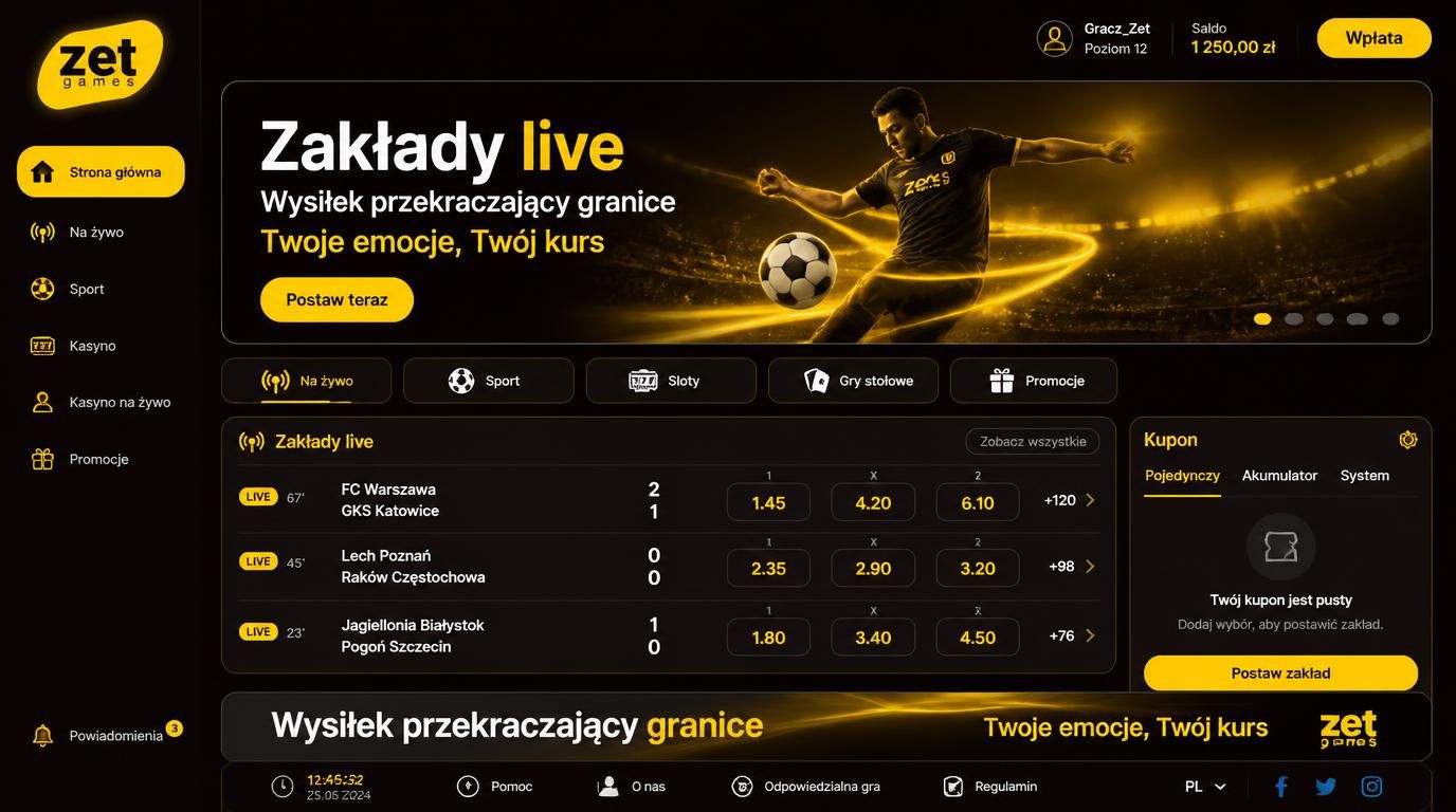 ⊤Zakłady live, kursy, napięcie sportowe – piłka nożna, tenis, koszykówka w akcji